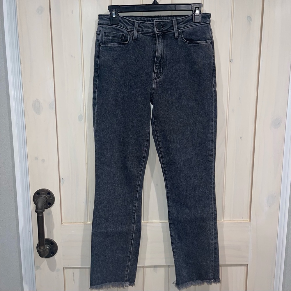 Parker Smith straight Cropped Frayed Hem Black Jeans